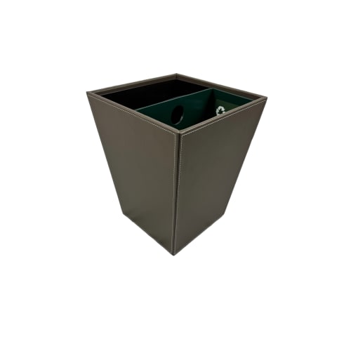 Cesto de Basura/Cesto de Reciclaje con Doble Compartimento, 14.5 Cuartos, Marrón Topo